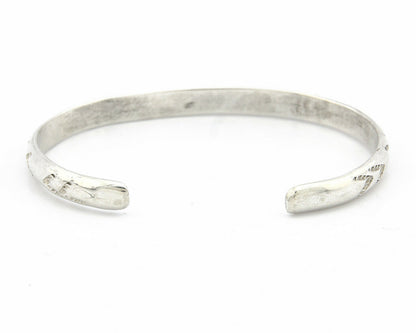 Navajo Bracelet .925 Silver Hand Stamped Arrow Head Artist Montoya C.80's