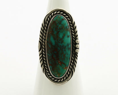 Navajo Ring .925 Silver Kingman Turquoise Native American Artist C.1980's