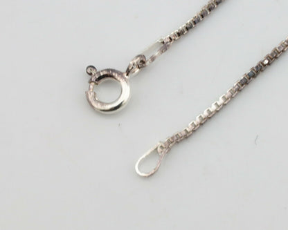 Navajo Kingman Turquoise Pendant .925 Silver Hand Stamped Signed Gecko C.80's