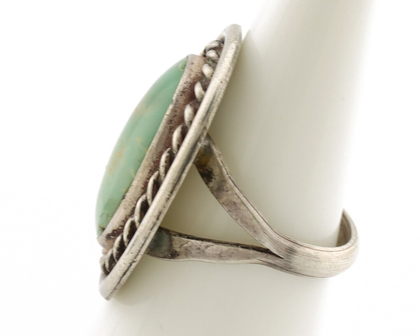 Navajo Ring .925 Silver Royston Turquoise Native American Artist C.1980's