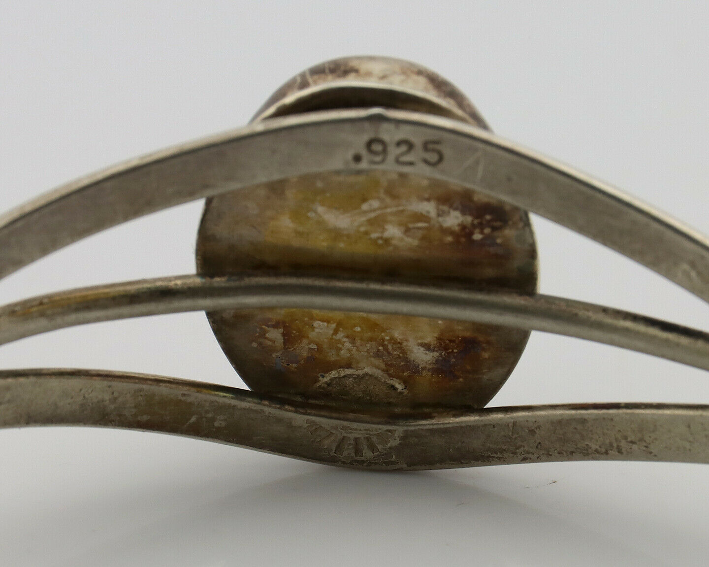 Navajo Bracelet .925 Silver Natural Carnelian Native American C.90's