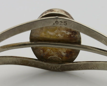 Navajo Bracelet .925 Silver Natural Carnelian Native American C.90's