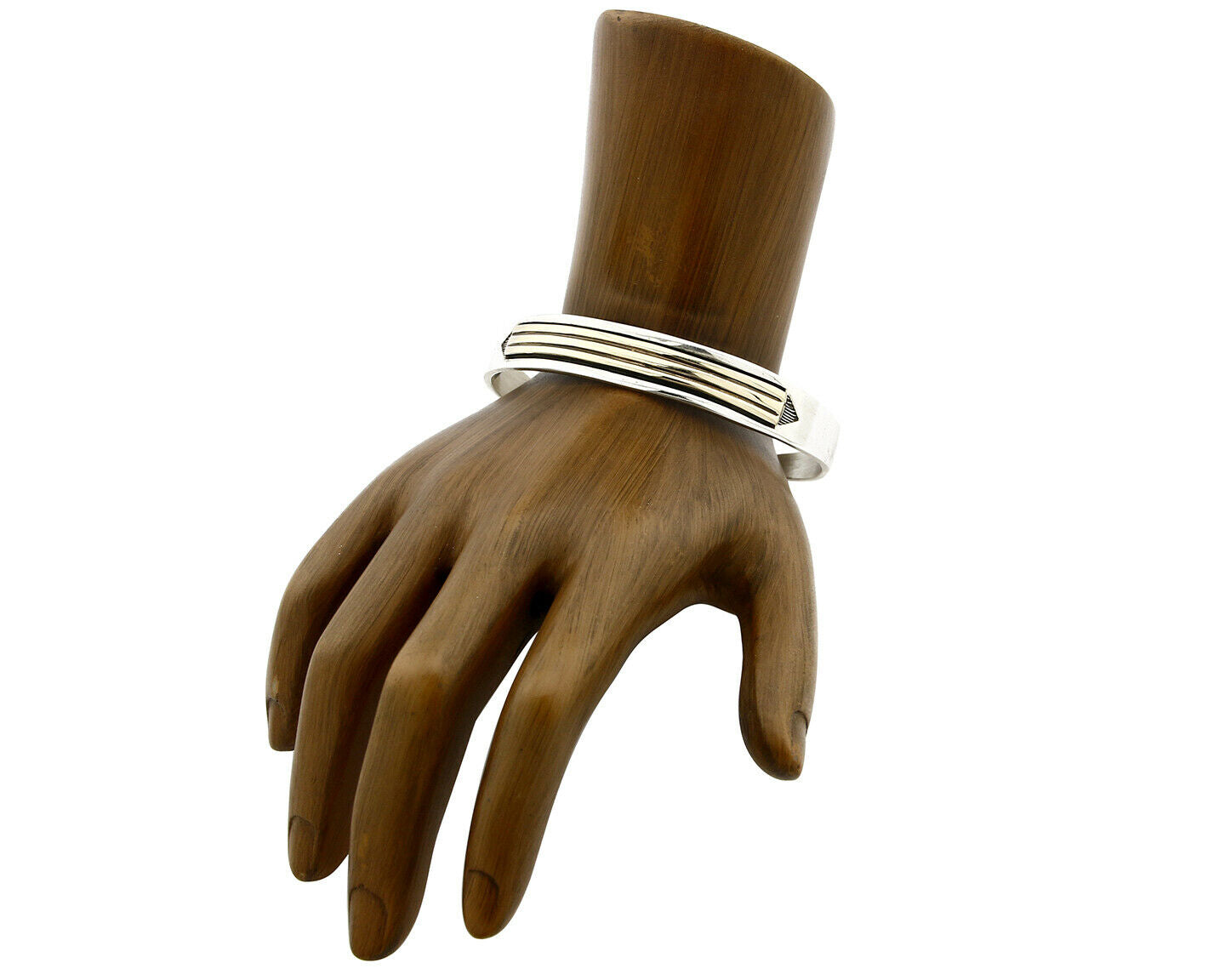 Navajo Bracelet .925 Silver & 14k Solid Gold MM Rogers and TAS Cuff C.80's