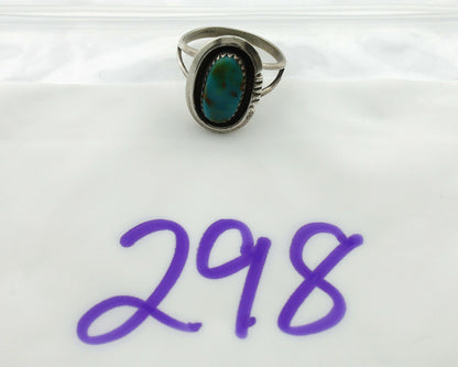 Navajo Ring .925 Silver Arizona Turquoise Native American Artist Handmade C.80's