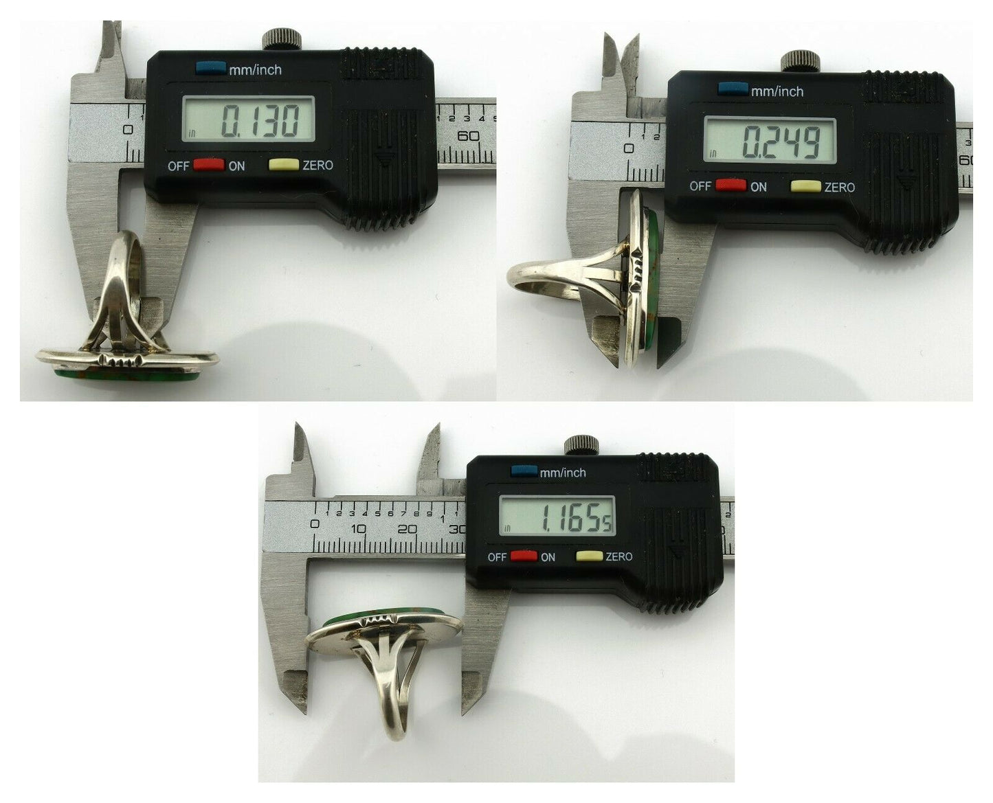 Navajo Ring .925 Silver Royston Turquoise Artist Native American C.80's