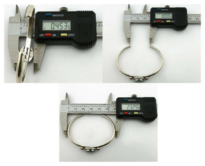 Navajo Bracelet .925 Silver Kingman Turquoise Native American Artist C.90's