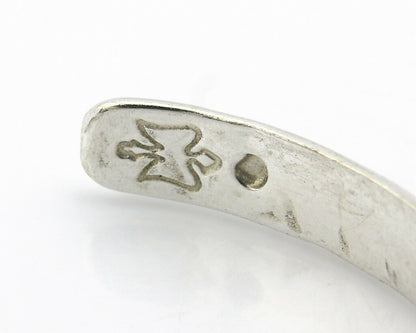 Navajo Bracelet .925 Silver Hand Stamped Arrow Head Artist Montoya C.80's