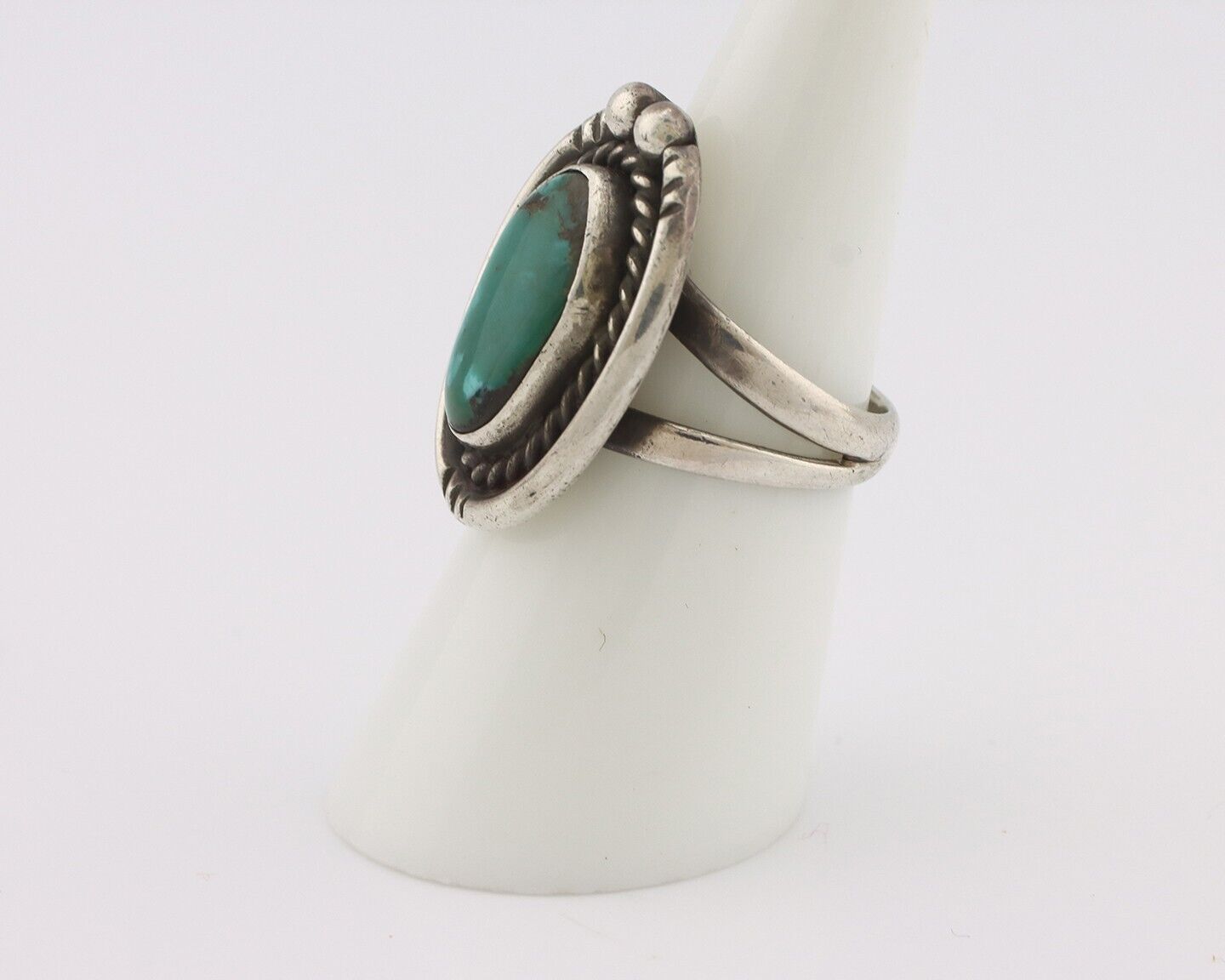 Navajo Handmade Ring 925 Silver Blue Southwest Turquoise Native Artist C.80's