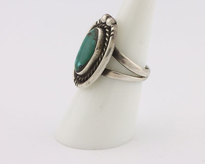 Navajo Handmade Ring 925 Silver Blue Southwest Turquoise Native Artist C.80's
