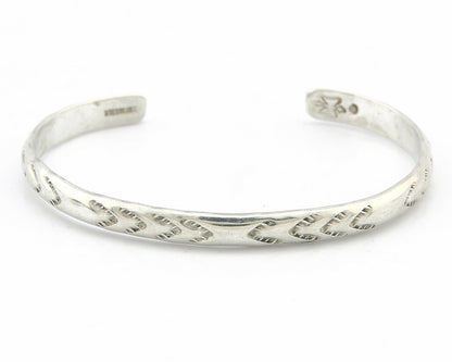 Navajo Bracelet .925 Silver Hand Stamped Arrow Head Artist Montoya C.80's