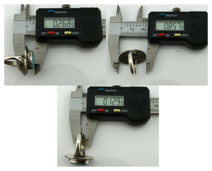 Navajo Ring .925 Silver Spiderweb Turquoise Native American Artist Handmade C80s