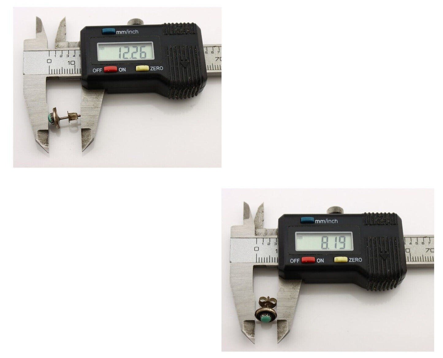 Zuni Earrings 925 Silver Natural Kingman Turquoise Native American Artist C.80's