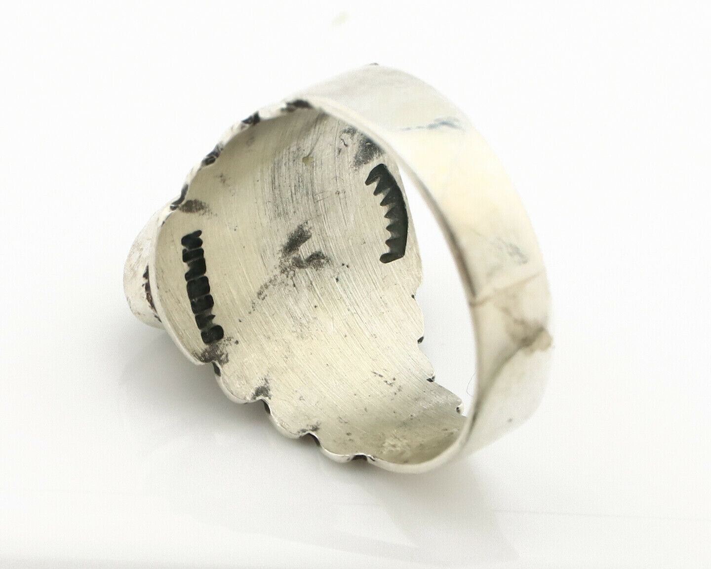 Navajo Ring .925 Silver Blue Green Arizona Turquoise Artist Signed Apache C.80's