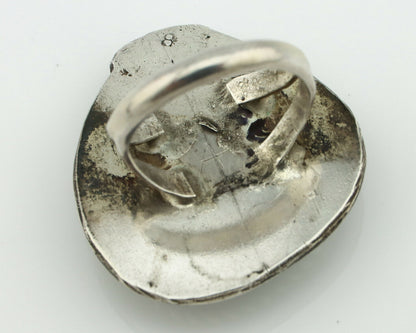 Navajo Ring .925 Silver Bisbee Turquoise Native American Artist C.80's