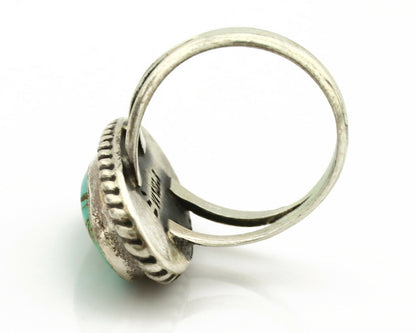 Navajo Ring .925 Silver Royston Turquoise Native American Artist C.1980's
