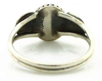 Navajo Ring 925 Silver Natural Green Turquoise Native Artist C.80's