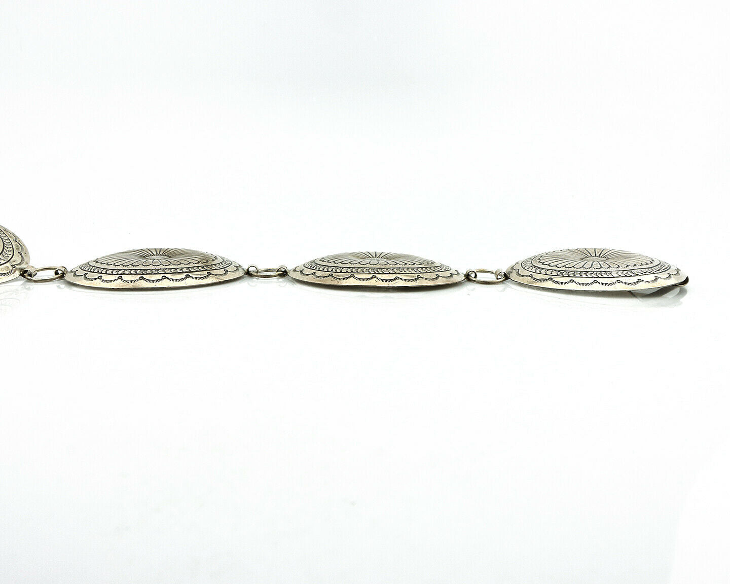 Navajo Concho Belt .925 Silver Handmade Native American C.80's