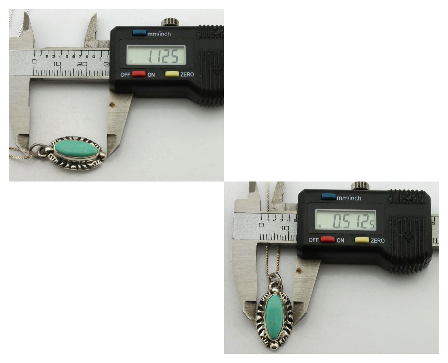 Navajo Necklace .925 Silver Arizona Turquoise Artist Gecko C.1980's