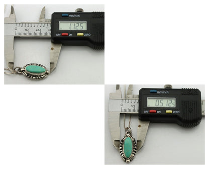 Navajo Necklace .925 Silver Arizona Turquoise Artist Gecko C.1980's