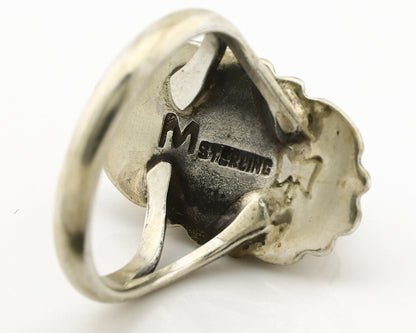 Navajo Ring .925 Silver Arizona Turquoise Signed M Montoya C.80's