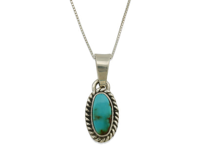 Navajo Necklace .925 Silver Arizona Turquoise Artist Gecko C.1980's