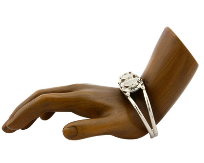 Navajo Bracelet .925 Silver Natural Mother of Pearl Handmade Native Artist C80's