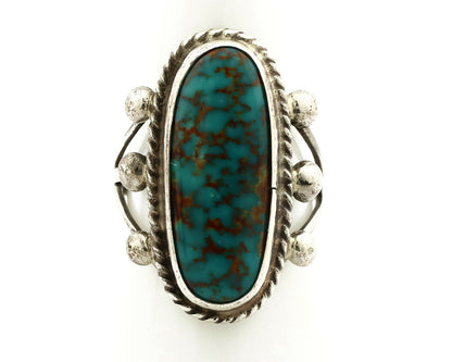 Navajo Ring .925 Silver Blue Southwest Turquoise Native American Artist C80s
