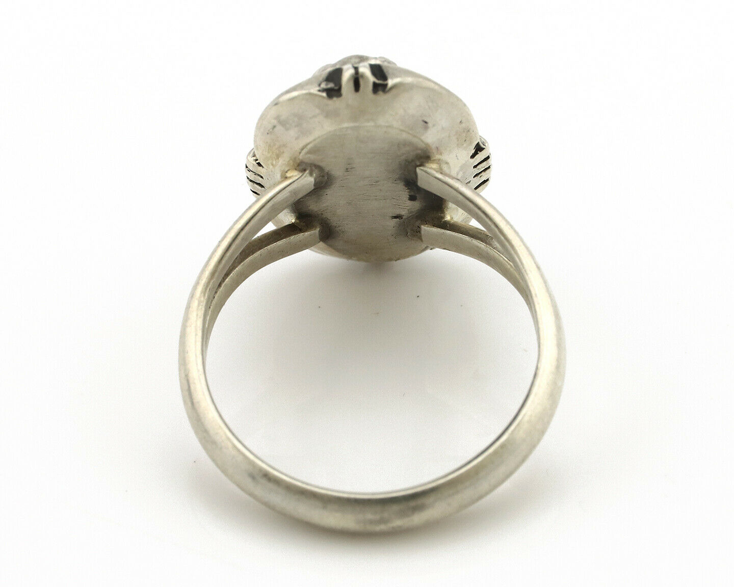 Navajo Ring .925 Silver Kingman Turquoise Handmade Native American Artist C.80's