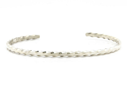 Navajo Bracelet .925 Silver Native American Artist Handmade 3.0 mm wide C.1980's