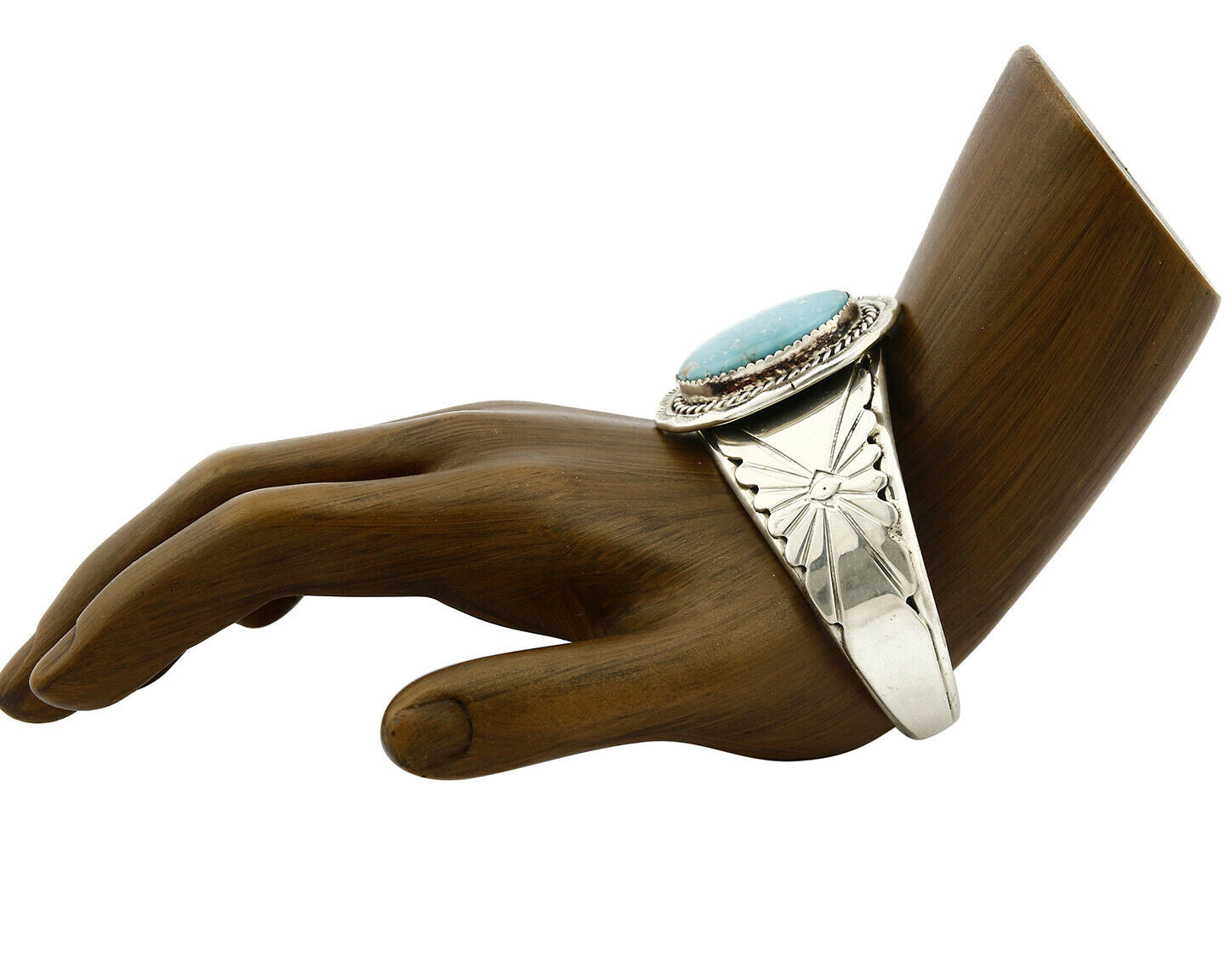 Navajo Bracelet .925 Silver Handmade Overlay Pattern Cuff Signed C.80's