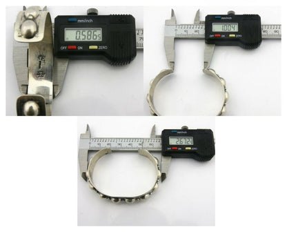 Navajo Bracelet .925 SOLID Silver Handmade Artist Signed C Montoya C. 1980's