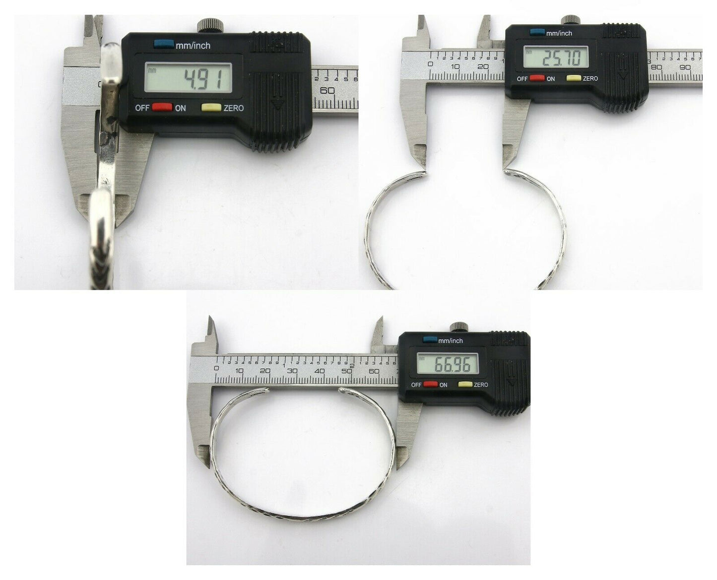 Navajo Bracelet .925 Silver Hand Stamped Arrow Head Artist I Montoya C.80's