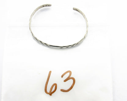 Navajo Bracelet .925 Silver Hand Stamped Arrow Head Artist Montoya C.80's