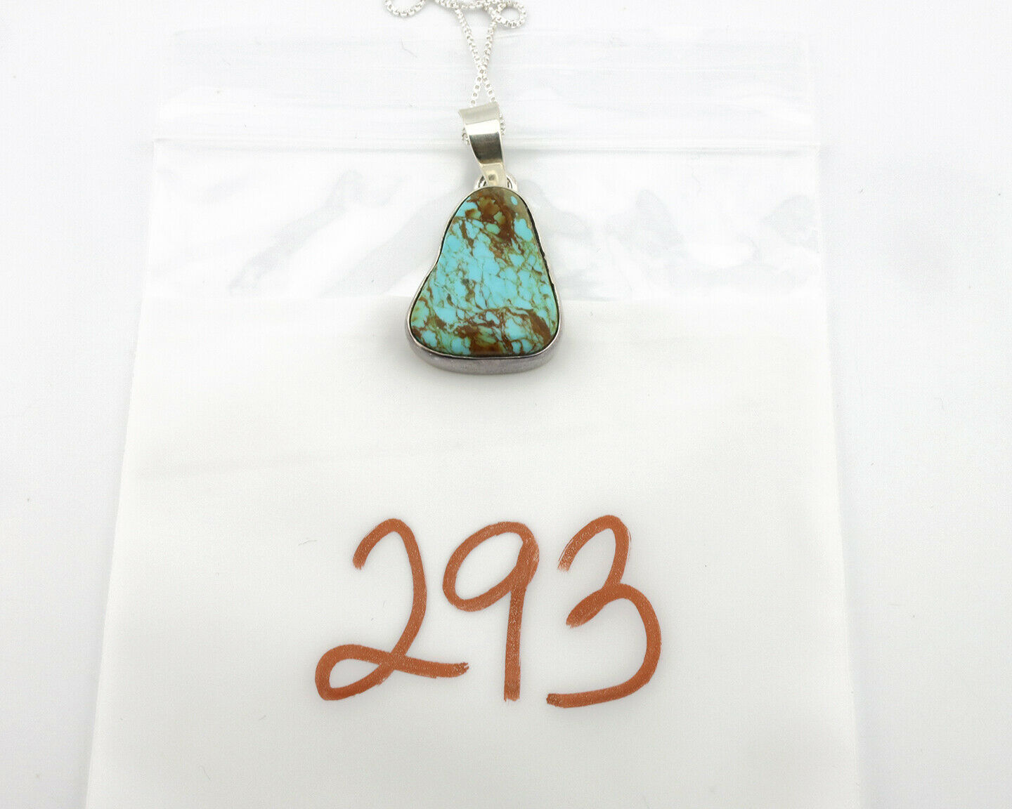 Navajo Pendant .925 Silver Kingman Turquoise Artist Signed Gecko C.80's