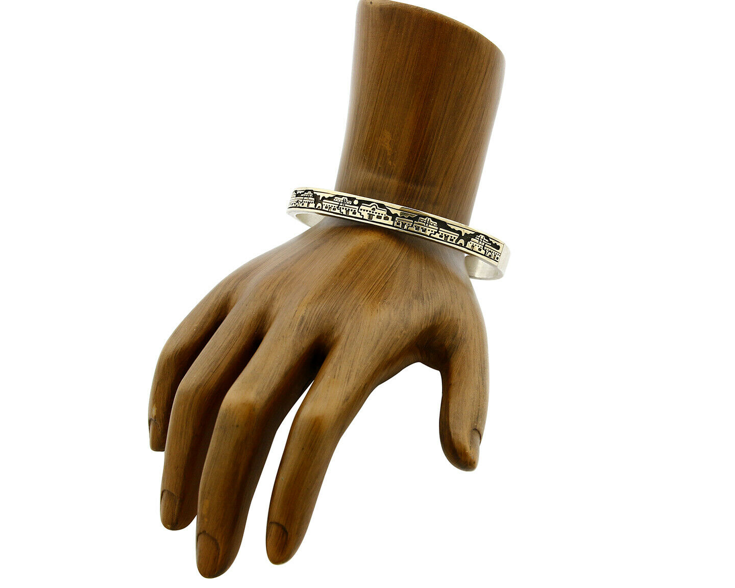 Women's Navajo Bracelet 14k SOLID Gold & .925 Silver Artist MM Rogers & Begay