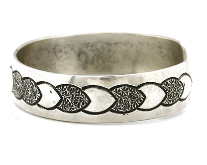 Women's Navajo Bracelet .925 Silver Handmade Cuff Native American Artist C.1980s