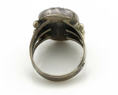 Navajo Ring .925 Silver Blue Turquoise Native American Artist C.1980's
