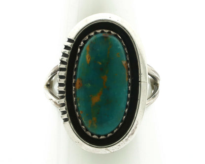 Navajo Ring .925 Silver Blue Turquoise Native American Artist Handmade C.80's