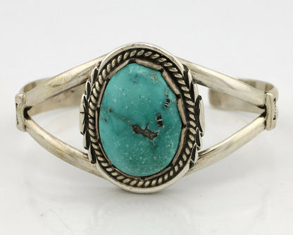 Navajo Bracelet .925 Silver Royston Turquoise Signed Apache Manufacturing C.80's