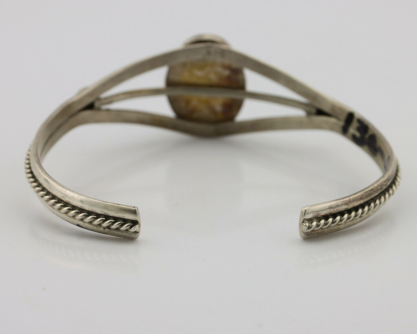 Navajo Bracelet .925 Silver Natural Carnelian Native American C.90's