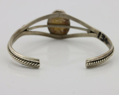 Navajo Bracelet .925 Silver Natural Carnelian Native American C.90's
