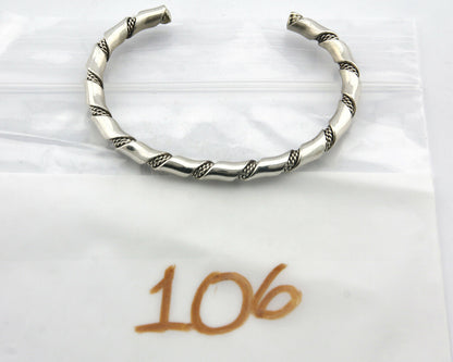 Navajo Bracelet .925 SOLID Silver Handmade Artist Tahe Circa Late 1980's