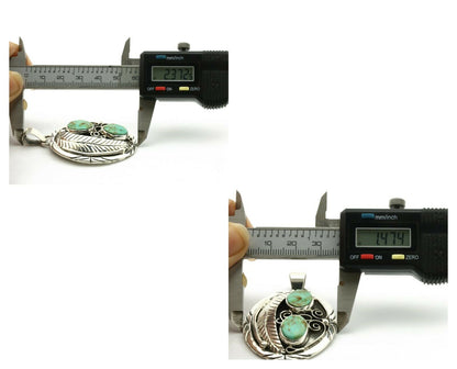 Navajo Necklace .925 Silver Kingman Turquoise Native American C.80's