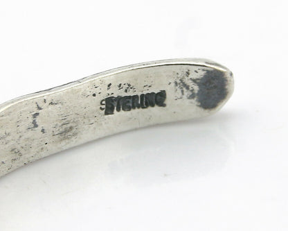 Navajo Bracelet .925 Silver Hand Stamped Arrow Head Artist I Montoya C.80's