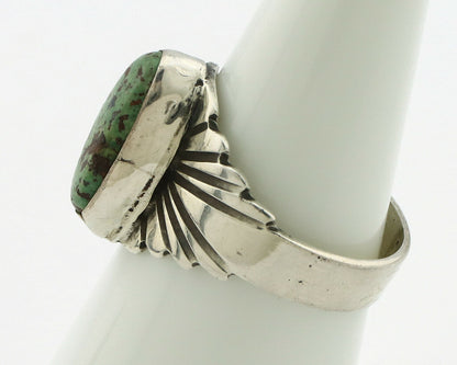 Navajo Ring .925 Silver Blue Green Arizona Turquoise Artist Signed Apache C.80's