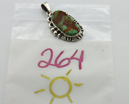 Navajo Necklace 925 Silver Kingman Turquoise Artist Signed Gecko C.80's