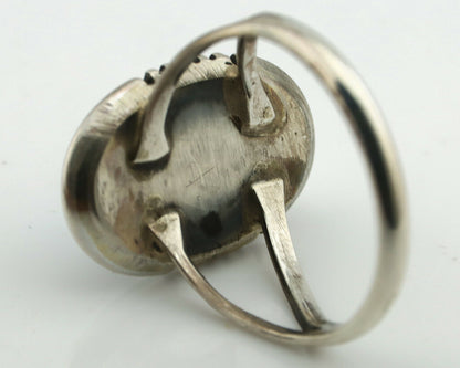 Navajo Ring .925 Silver Arizona Turquoise Native American Artist Handmade C.80's