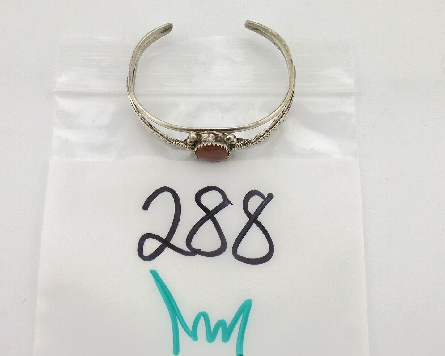 Navajo Bracelet 925 Silver Natural Pink Mussel Native American Signed Begay C80s