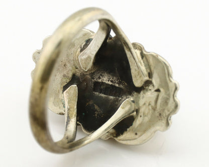 Navajo Ring .925 Silver Natural Mined Turquoise Artist Signed M Montoya C.80's