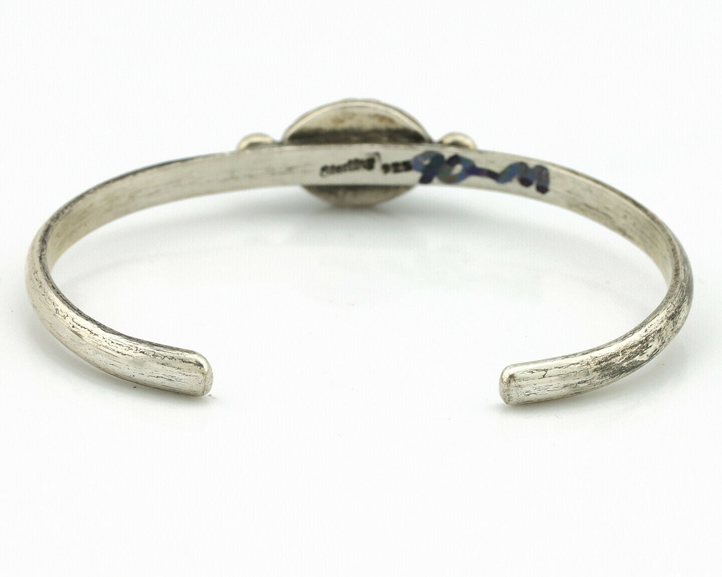 Navajo Bracelet .925 Silver Royston Turquoise Native American Artist C.90's